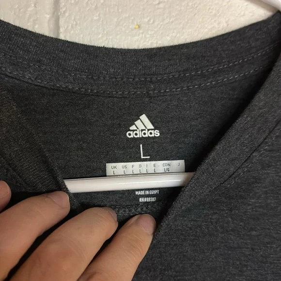Adidas Gray and White Short Sleeve Tee - Picture 2 of 6